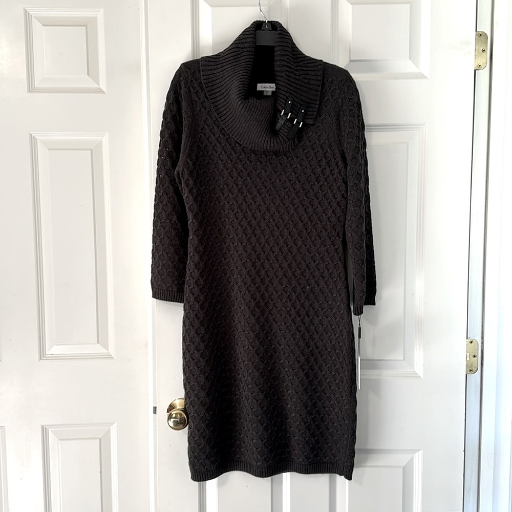 Calvin Klein Charcoal Sweater Dress